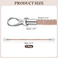 thumbnail image 2 of Uxcell 1 Pcs Correa trenzada para bolso, 55cm 21.7" Correa de cuero PU para reemplazo de mango de bolso para fabricación de bolso de bricolaje, Rosa (Hebilla Blanco Plateado), 2 of 7