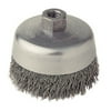 Radnor 5'' X 5/8'' - 11 Carbon Steel Crimped Wire Cup Brush For Use On Right Angle Grinders