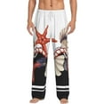 thumbnail image 2 of Picia Starfishes Shells Mens Soft Woven Cotton Elastic Waistband Sleep Pajama Pant Lounge Sleep Pant With Pockets And Drawstring-Large, 2 of 9