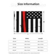 thumbnail image 5 of Honeii Firefighters USA Flag print throw blanket, crafted from cozy cotton flannel, offers versatile home decor as a bedding suitable for all seasons.-60"x50", 5 of 6