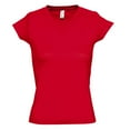 thumbnail image 1 of SOLs T-Shirt à Manches Courtes Col en V Lune pour Femmes, 1 of 5