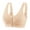 Khaki, variant on XMMSWDLA Woman Wirefree Bra Snap Front Button Closeure Comfortable Cotton Bra Plus Size Sports Bra No Underwire Bras for Women