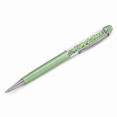 Swarovski Pen - Swarovski Green Floating Crystal Pen