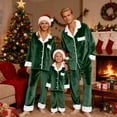 thumbnail image 5 of HNMKIU Christmas Family Pajamas Matching Sets Long Sleeve Sleepwear Cozy Holiday Nightwear for Mom Green，Mom_XXL, 5 of 7