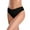 Black, variant on Miqool Women's Cross V Cut Ruched Bikini Bottoms Mid Rise Full Coverage Bathing Suit Swimsuit Bottoms Swim Briefs