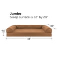thumbnail image 3 of Furhaven Cama ortopédica para perros grandes con refuerzos extraíbles y funda lavable, para perros de hasta 95 libras - Sofá acolchado - Marrón tostado, Jumbo/XL, 3 of 5