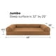 thumbnail image 3 of Furhaven Cama ortopédica para perros grandes con refuerzos extraíbles y funda lavable, para perros de hasta 95 libras - Sofá acolchado - Marrón tostado, Jumbo/XL, 3 of 5