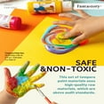 thumbnail image 6 of Fantastory Tempera Paint Set, Finger Paint 32 Assorted Colors with 3 Brushes, 6 of 6