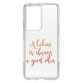 thumbnail image 1 of DistinctInk Clear Shockproof Hybrid Case for Galaxy S21 ULTRA 5G (6.8" Screen) - TPU Bumper Acrylic Back Tempered Glass Screen Protector - A Bikini is Always a Good Idea, 1 of 2