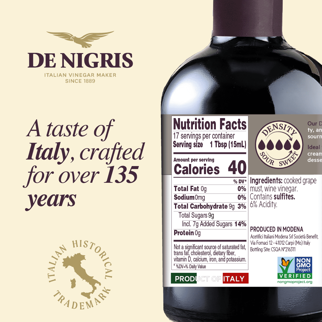 De Nigris Rich Flavor Balsamic Vinegar of Modena PGI, 8.5 oz