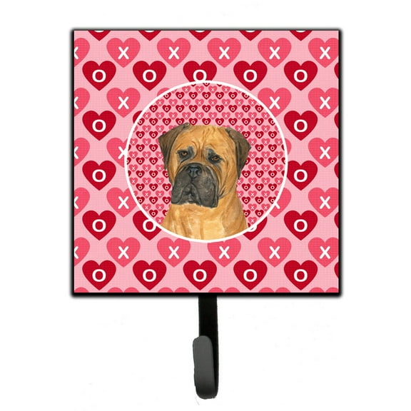 Bullmastiff Hearts Love and Valentines Day Portrait Leash or Key Holder