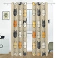 thumbnail image 2 of Cute Cats Room Blackout Cutrains Original Design Summer Thermal Insulated Curtain for Home, Living Room, Bedroom, Offices, Kitchen 84 x 55 Inch x 2 Panels, 2 of 4