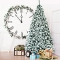 thumbnail image 2 of Patiojoy 7.5' Hinged Artificial Christmas Tree Unlit w/ Metal Stand Premium Snow Flocked, 2 of 10