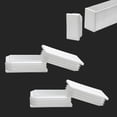 thumbnail image 1 of 4 Pack 2"x 2-15/16" Rectangular Tube End Cap Plastic Plugs, Rectangular Tubing Plug Inserts for Metal Tubing, Fences, Glide Protection from Chair Legs and Furniture, Durable Plastic Hole Plugs, White, 1 of 8