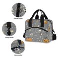 thumbnail image 3 of FORMRS Reusable Lunch Bag for Work School Leakproof Insulated Cooler with Adjustable Shoulder Strap, Gray Halloween Dancing, 3 of 6