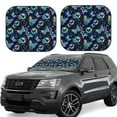 thumbnail image 2 of Picia Blue Butterfly 2 Piece Car Windshield Sun Shade Foldable | Foldable Sun Shield for Front Window Blocks UV Rays and Keeps Your Vehicle Cool-Small, 2 of 7