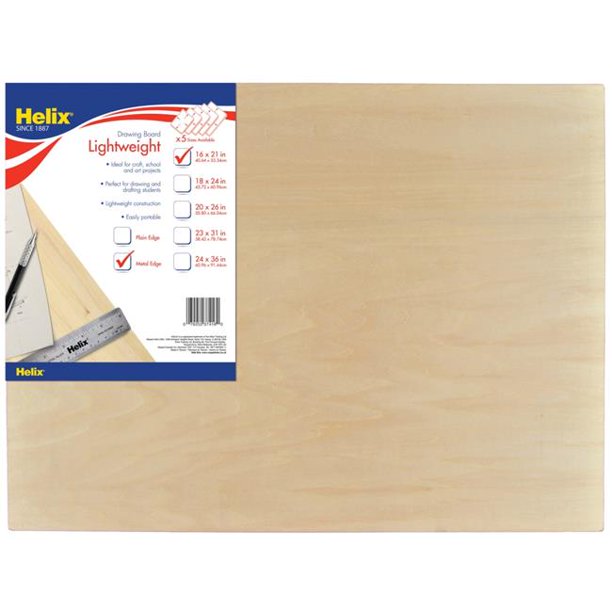 Maped Helix USA 1509906 Helix Basswood Drawing Board Metal Edge, 16 x