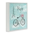 thumbnail image 4 of Stupell Industries Paris Floral Bicycle Town & City Painting White Framed Art Print Wall Art, 17 x 17, 4 of 10