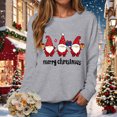 thumbnail image 6 of TTUHYWXI Christmas Sweatshirt for Women Gnomes Print Funny Plus Size Sweatshirts Crewneck Long Sleeve Xmas Holiday Tops (Grey, XL), 6 of 9
