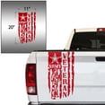 thumbnail image 2 of Veteran Army Retired Soldier Distressed American USA US Flag Truck Tailgate Vinyl Decal Compatible with Most Pickup Trucks U.S. Army Sticker USMC USAF US Navy Decal (11" x 20", Red), 2 of 8