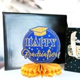 thumbnail image 3 of OULII Table Centerpieces Honeycomb 1Set for Graduation Ceremony Sky-Blue Gold Paper 2.95x2.95x7.07in, 3 of 8