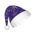 thumbnail image 2 of Cauagu blue purple Snowflake for Adult Christmas Hat,1-Pack Xmas Holiday Hat Santa Hat for Women & Men Festive Headwear Accessories Fit for Christmas/New Year/Party, 2 of 6