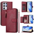 thumbnail image 3 of Funda para Samsung Galaxy S21 Ultra 5G Cartera de Mano con Cremallera y Correa Cruzada Desmontable, 3 of 5