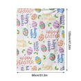 thumbnail image 3 of Funny Easter Throw Blanket Bunny Eggs Flowers Chickens Throws Soft Lightweight Flannel Decorative Pastel Blankets for Couch, Sofa & Home Decor, Spring Easter Gifts, 3 of 6