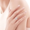 thumbnail image 4 of Marella - Moissanite Pear Shape Lab Diamond Engagement Ring with Hidden Halo, 4 of 4