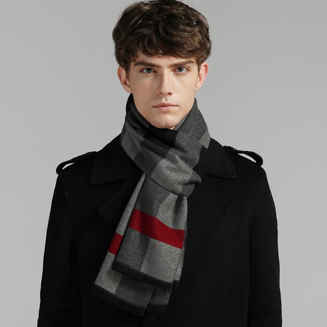 NEW MENS TRADITIONAL STRIPED CLASSIC SMART WINTER SCARF FREE DELIVERY 