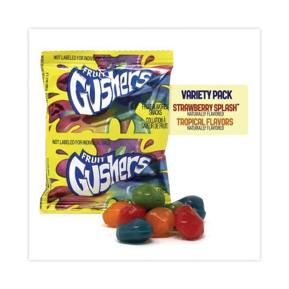 New Betty Crocker Fruit Gushers Fruit Snacks, Strawberry and Tropical Fruit Flavors, 0.8 oz, 42 Pouches/Carton, Ships in 1-3 Business Days