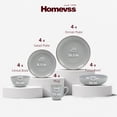 thumbnail image 2 of 20-Piece Dinnerware Set - Serves 4, Bright Glaze Grey plates and bowls sets with Speckle Effect for Microwave & Dishwasher Safe, 2 of 8