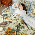 thumbnail image 4 of Feelyou Cartoon Bird Floral Twin Bedding Sets 7pcs, Vintage Fashion Bedding Comforter Set, 4 of 8