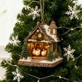 thumbnail image 5 of Christmas Decorations Acrylic Christmas Barn Ornament With Chickens Festive Holiday Tree Decor, 5 of 6