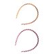 thumbnail image 1 of Diadema con ondulados de 2 piezas para mujeres y hombres para accesorios de vestuario deportivo de yoga marrón + vino tinto, 1 of 7