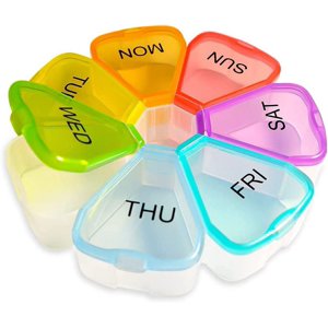 Pill Organizer, Weekly Pill Organizer, Pill Box, Medicine Organizer, Pill Case, Pill Container, Pill Box 7 Day, Pill Holder, Travel Pill Case (Colorful)