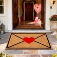 thumbnail image 3 of Valentines Day Doormat Heart Envelope Welcome Doormat Floor Mat, Entrance Door Rugs with Non Rubber Backing, Soft & Flexible for Front Door, Entrance, Bathroom, Kitchen & Living Room,50x80cm, 3 of 3