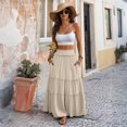thumbnail image 7 of Womens Elastic High Waist Maxi Skirt Summer Flowy Long Skirts XL, 7 of 7