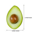 thumbnail image 2 of 4 piezas de aguacate artificial de media fruta, accesorios para fotografía, modelos de aguacate., 2 of 7