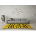 thumbnail image 3 of Ahgly Company Indoor Rectangle Solid Yellow Modern Area Rugs, 8' x 10', 3 of 4
