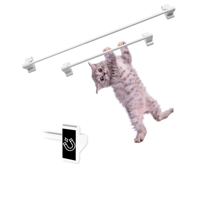 Toallero Skywin magnético ajustable de 36 a 71 cm, blanco, paquete de 2
