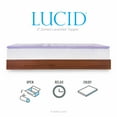 thumbnail image 3 of Lucid 2-inch Lavender Scented Zoned Memory Foam Mattress Topper, 3 of 7