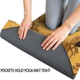 thumbnail image 3 of Yellow Black Polka Dot Sunflower Pattern Hot Yoga Mat Towel Non Slip for Hot Yoga - Quick-Drying Yoga Mat Cover with 4 Corner Pockets with Travel Bag - Hot Yoga Towel Non Slip 70"x26", 3 of 6