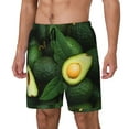 thumbnail image 2 of Haiem Fresh Avocados Men'S Quick-Dry Swim Trunks: Comfortable Beach Shorts With Mesh Lining And Pockets - Ideal For Swimming And Sunbathing X-Large, 2 of 9