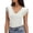 White, variant on TAGOLD Womens Short Sleeve V-Neck Blouses & Shirts 1/4 Sleeve V Neck Stretch Breathable Summer Top