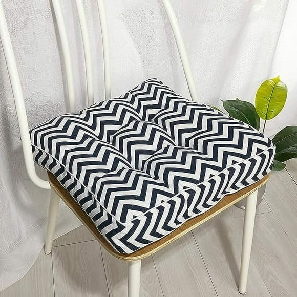 Nvzi Bohemian Soft Patio Chair Pads Indoor Office Home Kitchen Square Dining Chair Cushion Pillow Wave 18x18x4