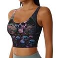 thumbnail image 2 of Fuzoiu Forest Mushroom Skull Print Women's Sports Vest,U-Back Sports Tank,Gym Vests,Athletic Sleeveless Shirts,Exercise Undershirts,Yoga, Gym, and Dance Wear-Medium, 2 of 8