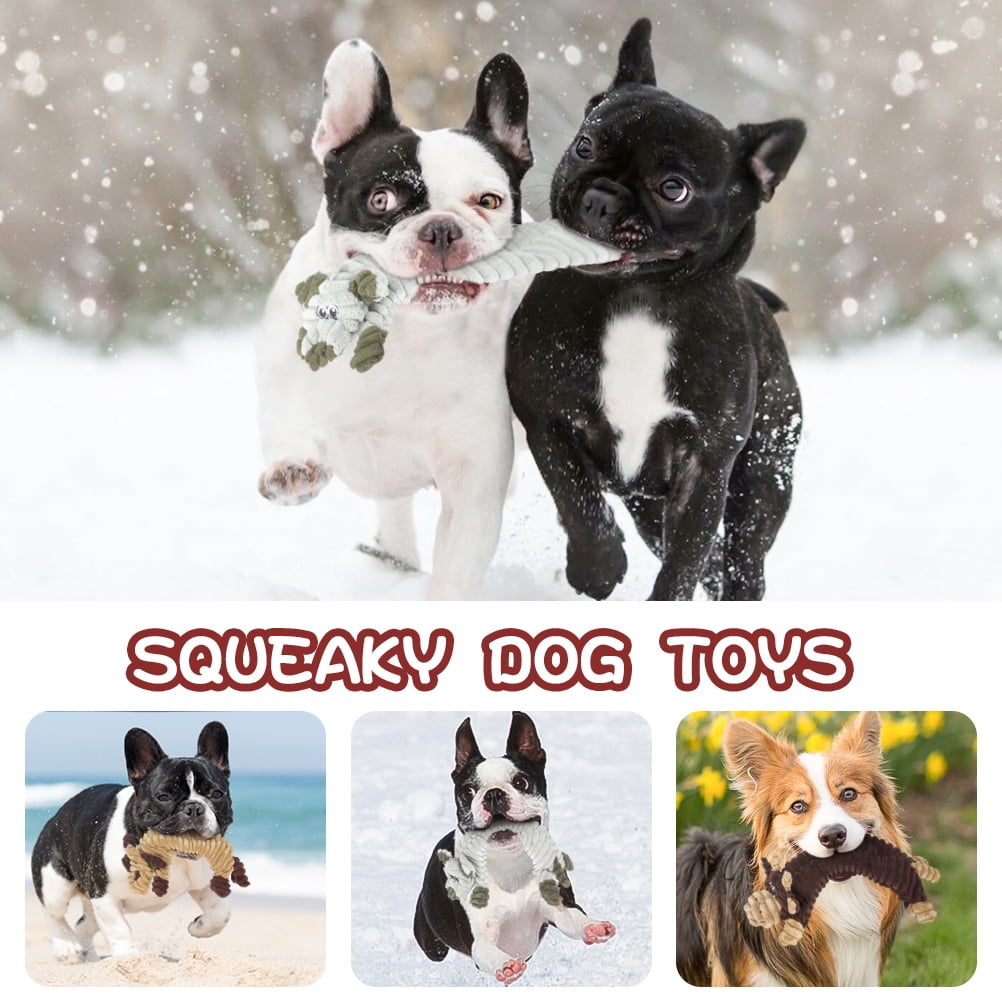 Kepooman 3 Pcs Dog Chew Toy for Teething Chewing and Playtime, No Stuffing Plush Animal Dog Squeaky Toy, Multi-color Kepooman 3 Pcs Dog Chew Toy for Teething Chewing and Playtime, No Stuffing Plush Animal Dog Squeaky Toy, Multi-color