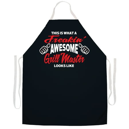 Short Bar Apron Freakin' Awesome Grill Aprons by LA Imprints Novelty Gift Kitchen Bar Grill Humor Funny Attitude ()