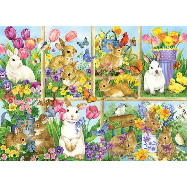 Cobble Hill 500 Piece Puzzle - Tulip Time - Sample Poster Included